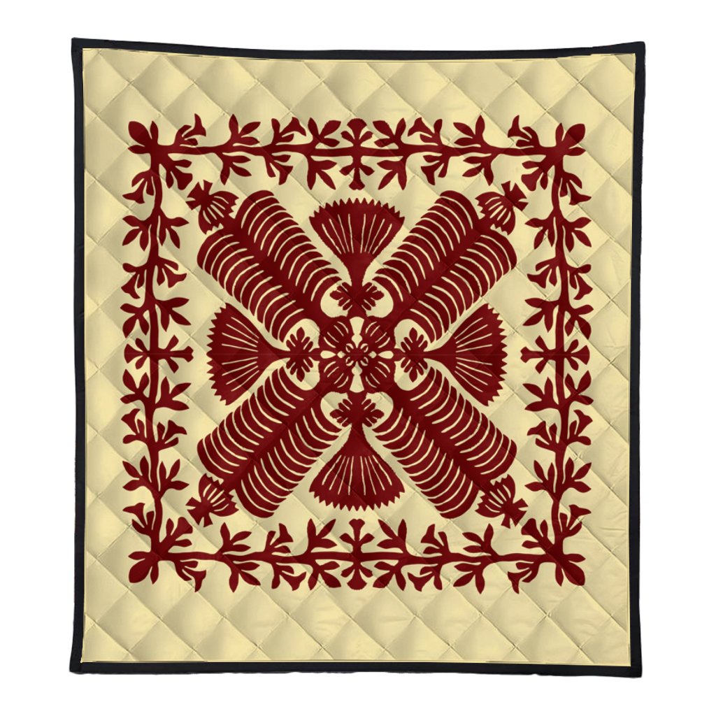 Hawaii Quilt - Queen Kapi'olani's Quilting Style Quilt - AH Beige - Polynesian Pride