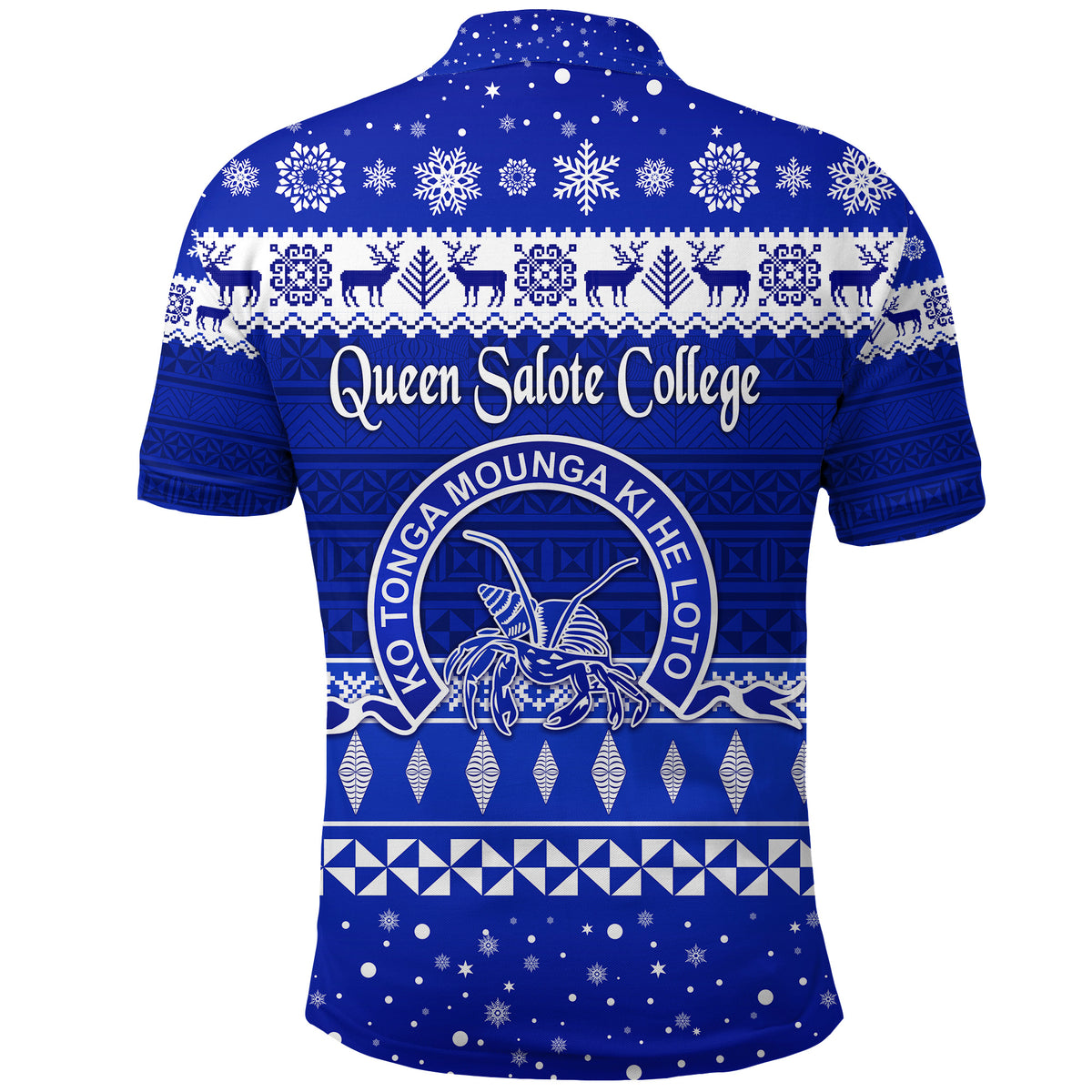 Queen Salote College Christmas Polo Shirt Simple Style LT8 - Polynesian Pride