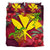 Kanaka Map Turtle Hibiscus Bedding Set - Red Velvet - AH - Polynesian Pride