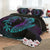 Hawaiian Shark Turtle Plumeria Quilt Bed Set - Black - Zelda Style - AH - Polynesian Pride