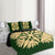 Hawaiian Royal Pattern Quilt Bed Set - Green - A3 Style - Polynesian Pride