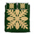 Hawaiian Royal Pattern Quilt Bed Set - Green - D1 Style - AH Green - Polynesian Pride