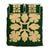 Hawaiian Royal Pattern Quilt Bed Set - Green - C1 Style - AH Beige - Polynesian Pride