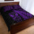 New Zealand Haka Rugby Maori Quilt Bed Set Silver Fern Vibes - Purple LT8 - Polynesian Pride