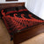 New Zealand Rugby Maori Quilt Bed Set Silver Fern Koru Vibes - Red LT8 - Polynesian Pride