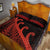 New Zealand Rugby Maori Quilt Bed Set Silver Fern Koru Vibes - Red LT8 - Polynesian Pride