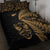 New Zealand Haka Rugby Maori Quilt Bed Set Silver Fern Vibes - Gold LT8 - Polynesian Pride