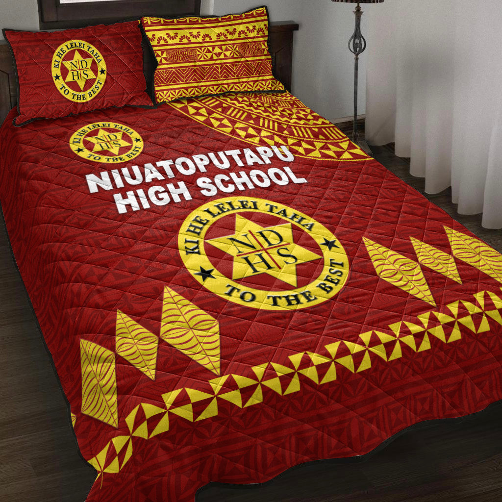 Tonga Niuatoputapu High School Quilt Bed Set Simple Style LT8 Maroon - Polynesian Pride