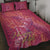 Hawaii Quilt Bed Set - King Of Hawaii With Hawaiian Girls Pink Version Art - Polynesian Pride