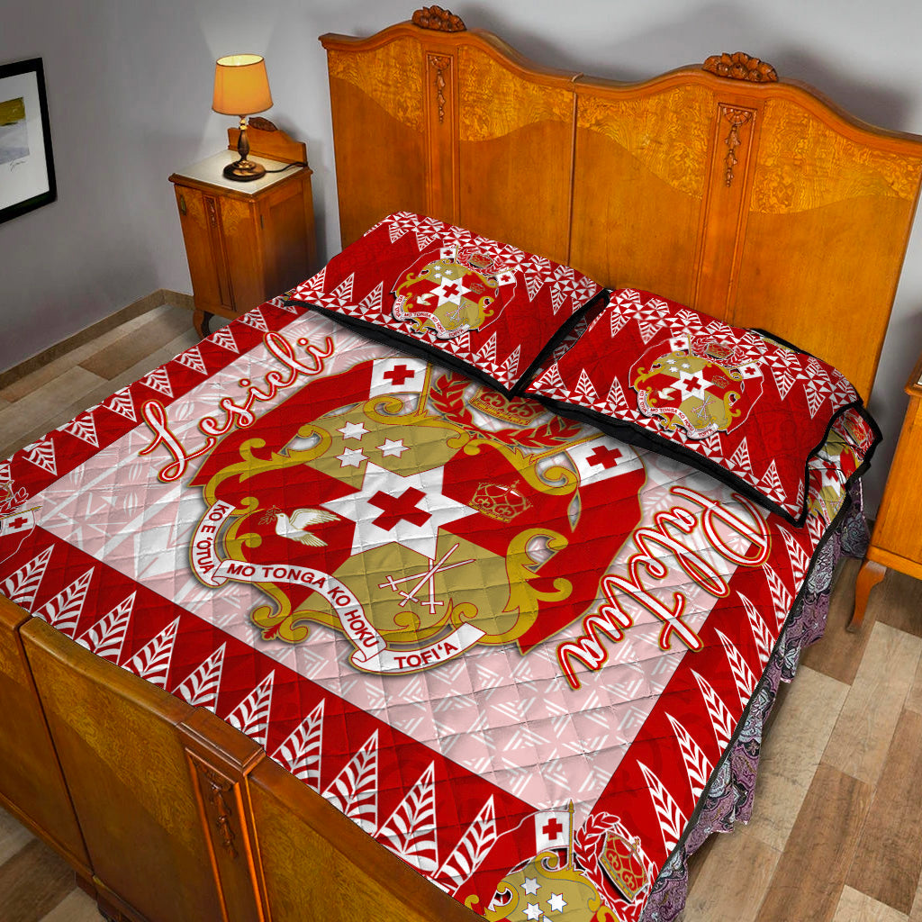 Tonga Quilt Bed Set Red Style - Custom LT6 - Polynesian Pride