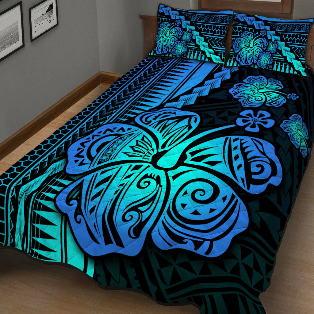 Polynesian Hibiscus Quilt Bed Set Hawaiian Style No.2 LT6 - Polynesian Pride