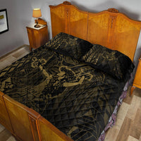 Hawaii Quilt Bed Set - King Of Hawaii With Hawaiian Girls Yellow Version - Polynesian Pride