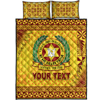 (Custom Personalised) Tonga Vava'u High School Quilt Bed Set Simplified Version - Gold LT8 - Polynesian Pride