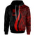 Tuvalu Hoodie Red Tentacle Tribal Pattern Unisex Red - Polynesian Pride