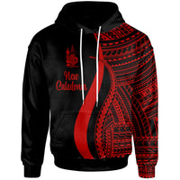 New Caledonia Hoodie Red Tentacle Tribal Pattern Unisex Red - Polynesian Pride