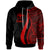 Hawaii Hoodie Red Tentacle Tribal Pattern Unisex Red - Polynesian Pride