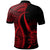 Tuvalu Custom Polo Shirt Red Polynesian Tentacle Tribal Pattern - Polynesian Pride