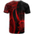 Tuvalu Custom T Shirt Red Micronesian Tentacle Tribal Pattern - Polynesian Pride