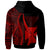 Wallis and Futuna Custom Zip up Hoodie Red Tentacle Tribal Pattern - Polynesian Pride