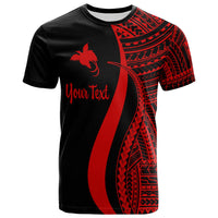 Papua New Guinea Custom T Shirt Red Micronesian Tentacle Tribal Pattern Unisex Red - Polynesian Pride
