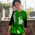 (Custom Personalised) New Caledonia Raglan 3/4 Sleeve T Shirt Nautilus Green Polynesian Hibiscus LT13 Green - Polynesian Pride