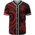 Fiji Baseball Shirt - Red Tentacle Turtle Unisex Red - Polynesian Pride