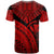 Hawaii Custom T Shirt Red Polynesian Necklace and Lauhala - Polynesian Pride