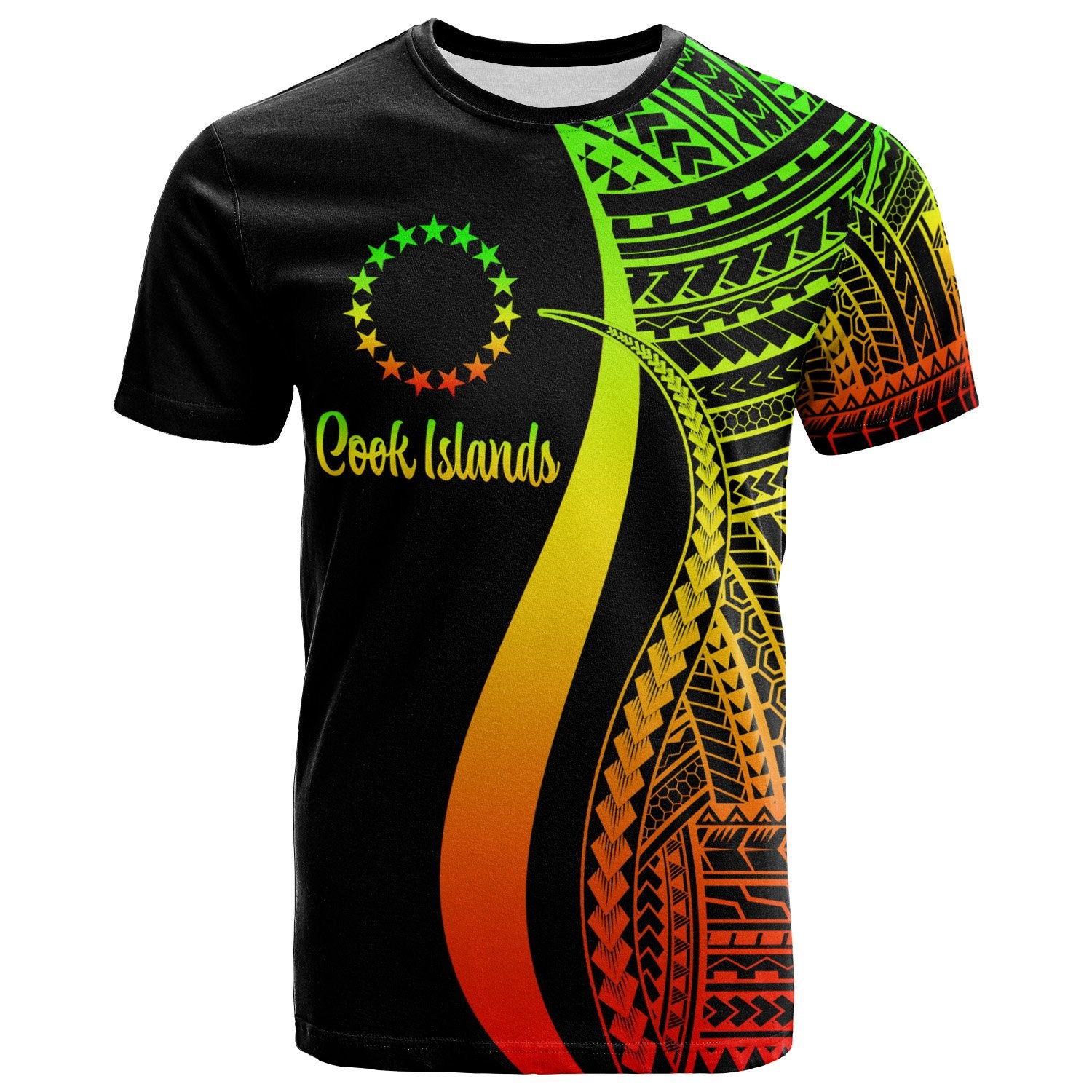Cook Islands T Shirt Reggae Polynesian Tentacle Tribal Pattern Unisex Reggae - Polynesian Pride