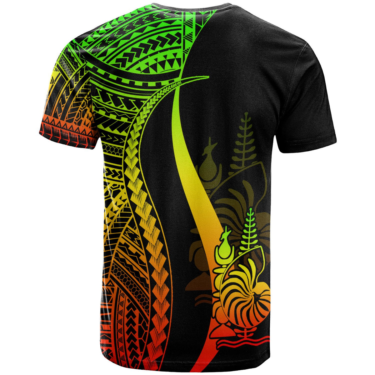 New Caledonia Custom T Shirt Reggae Micronesian Tentacle Tribal Pattern - Polynesian Pride