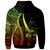 Fiji Custom Zip up Hoodie Reggae Tentacle Tribal Pattern Crest - Polynesian Pride