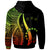 Cook Islands Custom Zip up Hoodie Reggae Tentacle Tribal Pattern - Polynesian Pride