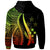 Kosrae Custom Zip up Hoodie Reggae Tentacle Tribal Pattern - Polynesian Pride