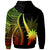 Nauru Custom Zip up Hoodie Reggae Tentacle Tribal Pattern - Polynesian Pride