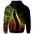 New Caledonia Custom Zip up Hoodie Reggae Tentacle Tribal Pattern - Polynesian Pride