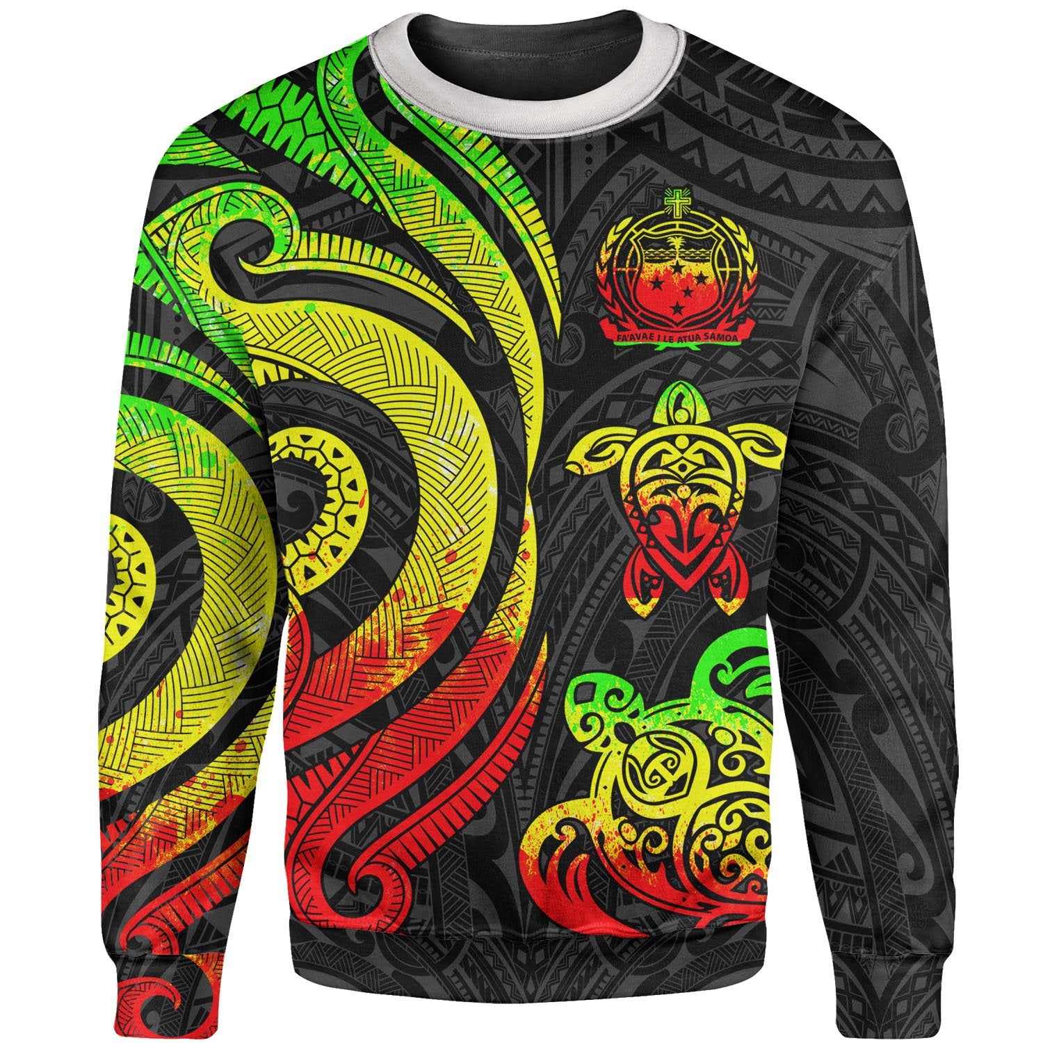 Samoa Sweater - Reggae Tentacle Turtle Unisex Reggae - Polynesian Pride