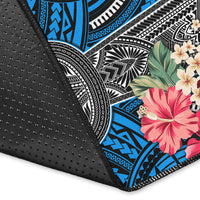 Guam Chamorro Area Rug Latte Stone Blue Polynesian Haligi LT13 - Polynesian Pride