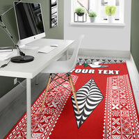 (Custom Personalised) Tonga Rugby Area Rug - Mate Ma'a Tonga LT13 - Polynesian Pride