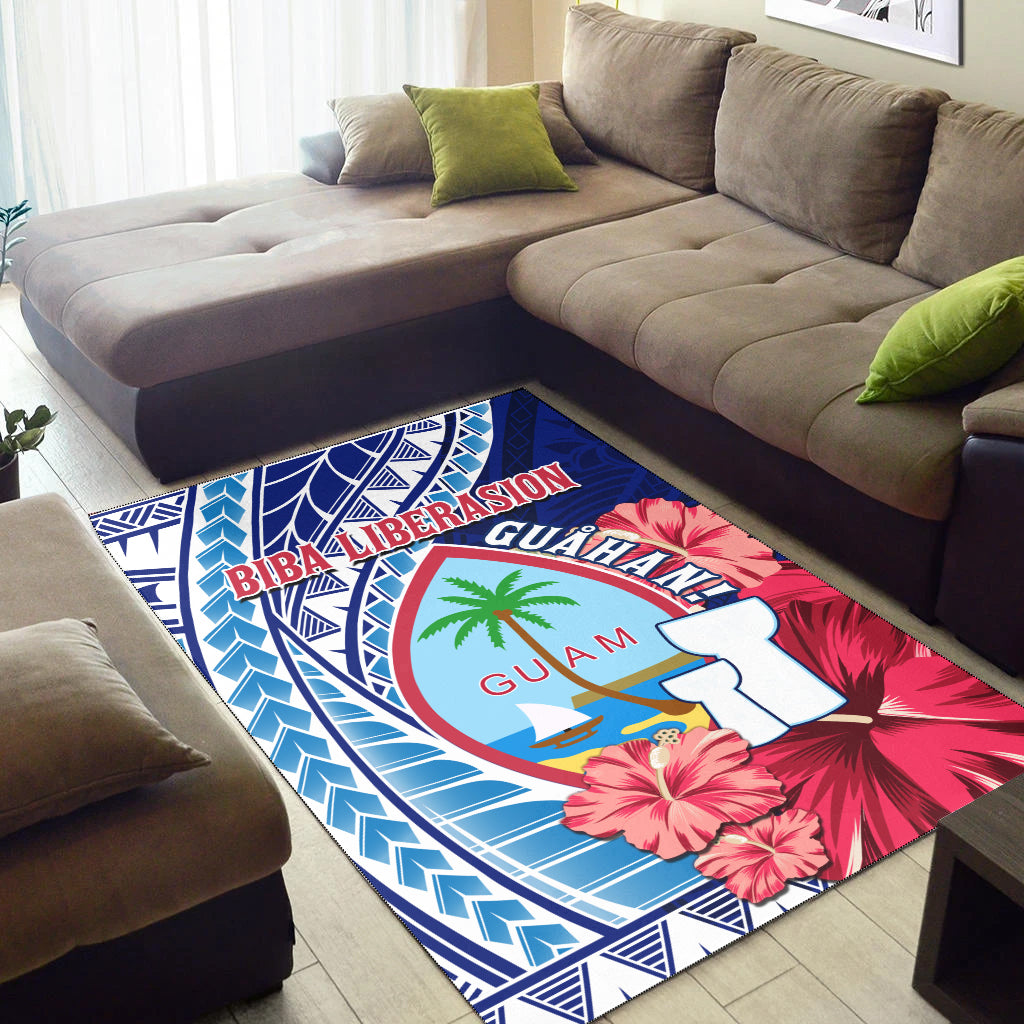 Guam Chamorro Area Rug Happy Liberation Day Latte Stone LT13 - Polynesian Pride