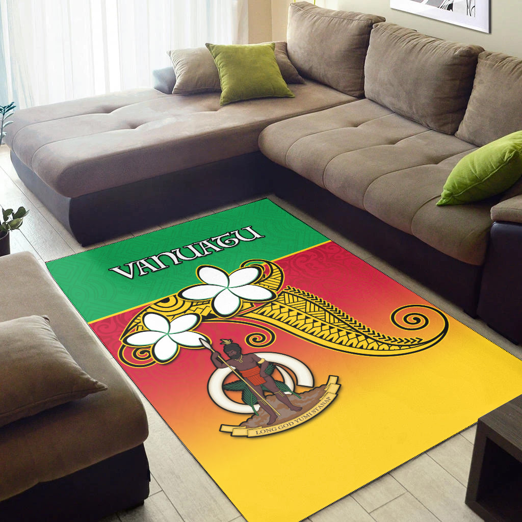 Vanuatu Novelty Area Rug Frangipani Tropical Spa Flower LT13 - Polynesian Pride
