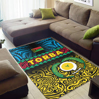 Torba Province Area Rug Vanuatu Pig Tusk Polynesian Flag Style LT14 - Polynesian Pride