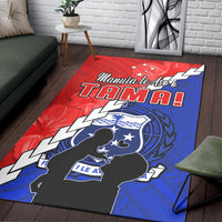 Happy Samoan Fathers Day Area Rug Hibiscus Mix Polynesian Pattern LT14 - Polynesian Pride