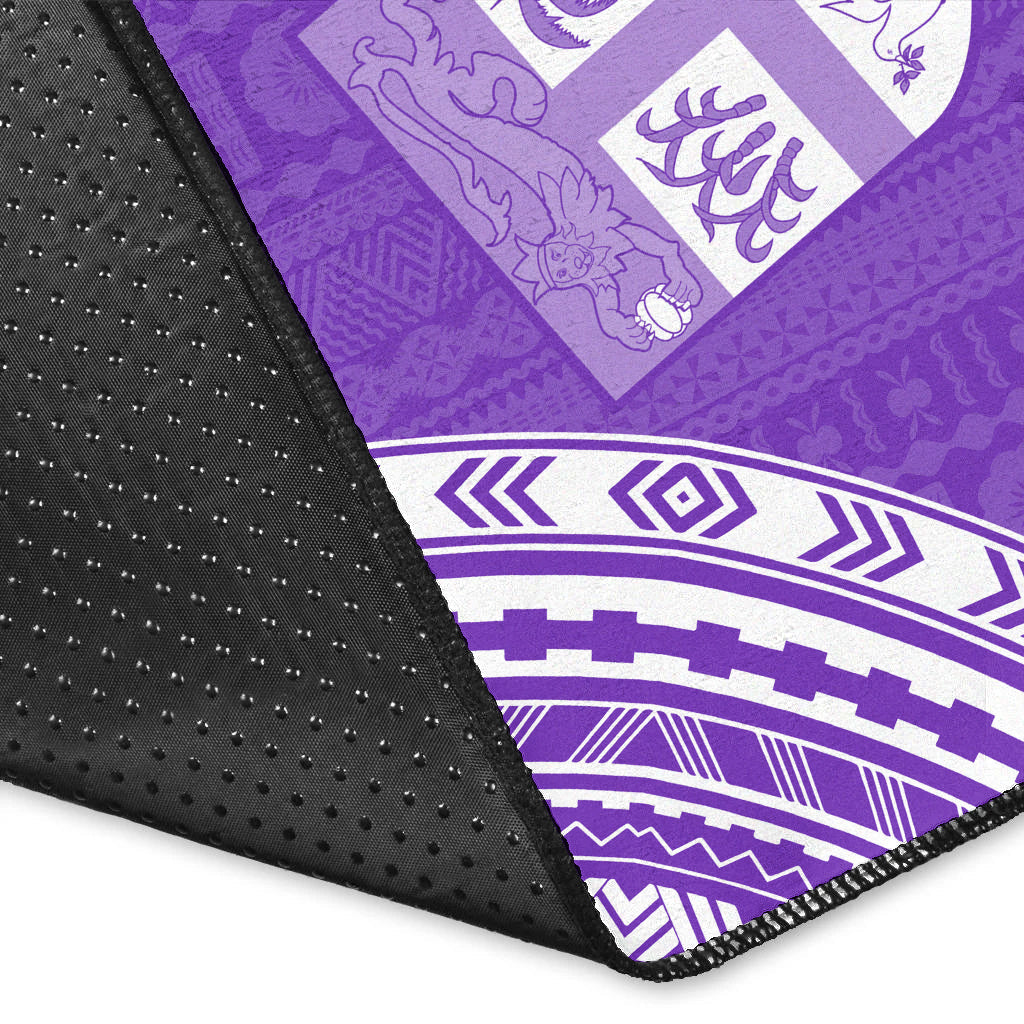 Fiji Rugby Sevens Area Rug Fijian 7s Tapa Polynesian Purple LT13 - Polynesian Pride