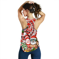 Hawaii Mele Kalikimaka Santa Claus Beach Women Tank Top LT6 - Polynesian Pride