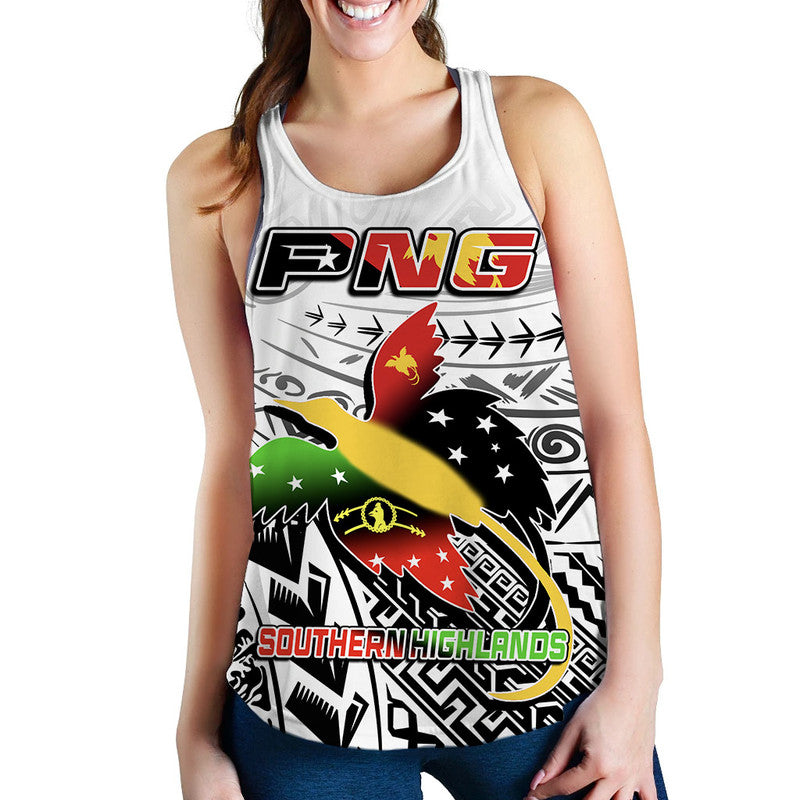 Papua New Guinea And Southern Highlands Province Women Tank Top LT6 white - Polynesian Pride