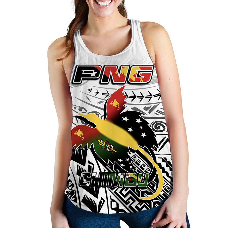 Papua New Guinea And Chimbu Province Women Tank Top LT6 white - Polynesian Pride