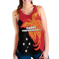 Papua New Guinea Women Racerback Tank Independence Day Flag Style LT16 - Polynesian Pride