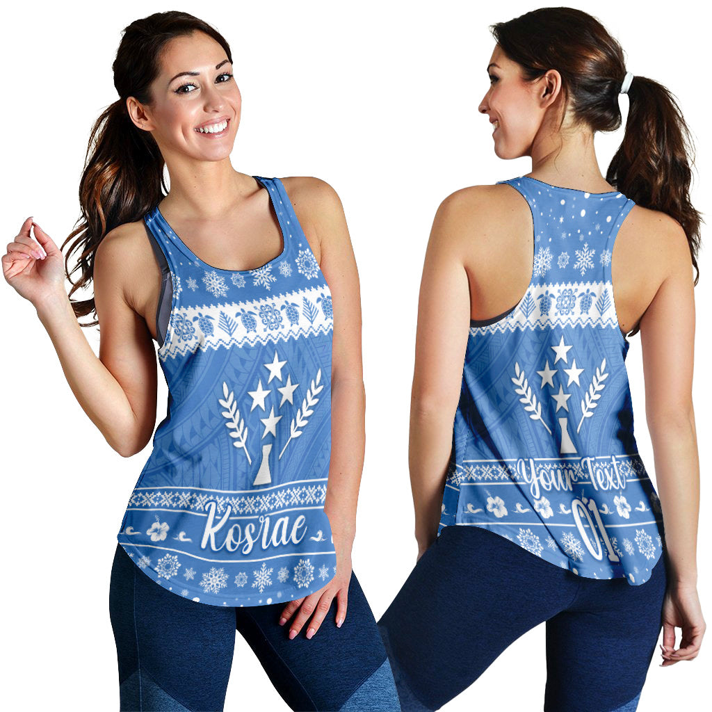 (Custom Personalised) FSM Kosrae Christmas Women Racerback Tank Simple Style LT8 - Polynesian Pride