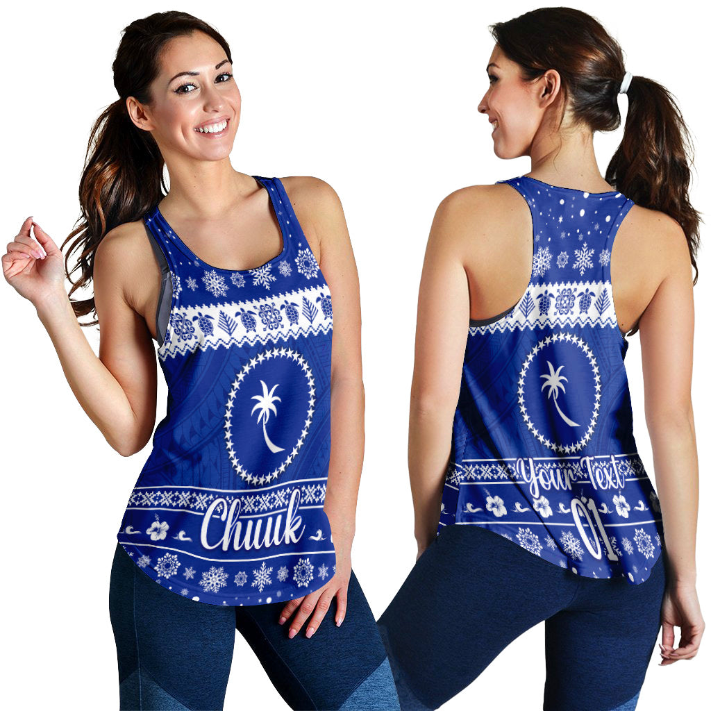 (Custom Personalised) FSM Chuuk Christmas Women Racerback Tank Simple Style LT8 - Polynesian Pride