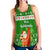 (Custom Personalised) Hawaii Christmas Racerback Tank Santa Claus Surfing Simple Style - Green LT8 - Polynesian Pride