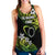 TE INUINU FAMZ - Cook Islands Rugby Women Racerback Tank Unique Vibes - Green LT8 - Polynesian Pride